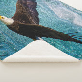 イーグルが嵐の上で舞い上がる シェルパブランケット (3/4)