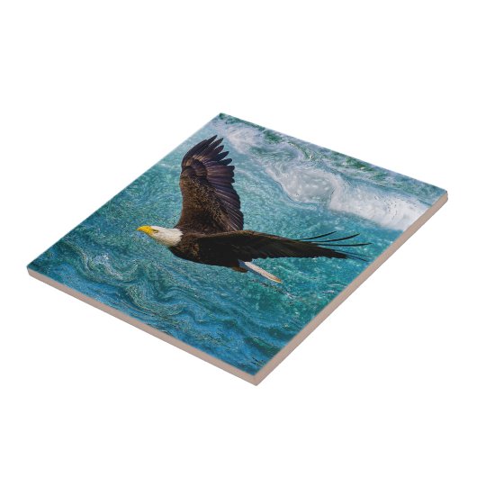 イーグルが嵐の上で舞い上がる タイル (側面)