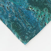 イーグルが嵐の上で舞い上がる フリースブランケット (角)