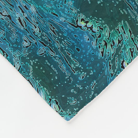 イーグルが嵐の上で舞い上がる フリースブランケット (角)