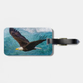 イーグルが嵐の上で舞い上がる ラゲッジタグ (裏面横)