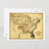 イーグルが州に重ね統一されたる ポストカード (正面/裏面)