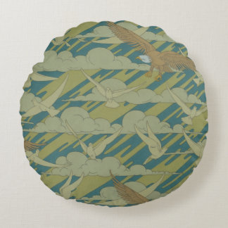 イーグルとドーブ ラウンドクッション