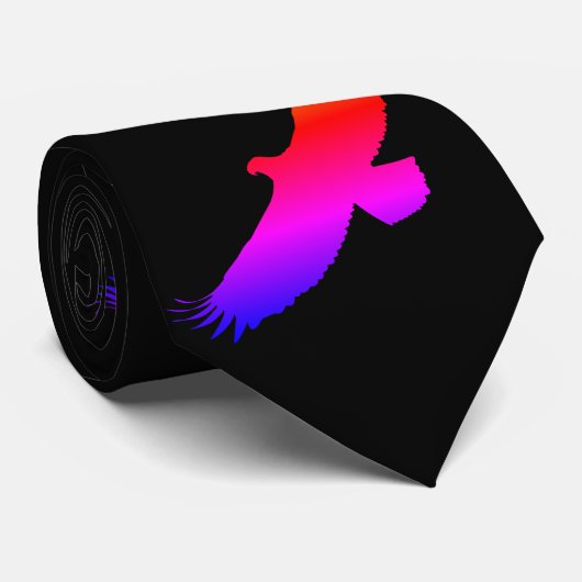 イーグルとブラックネック飛んでいるタイ – あなたの色 ネクタイ (ロール)