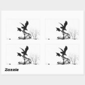 イーグルと矢印 長方形シール (シート)