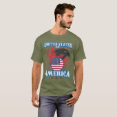 イーグルのあるアメリカ合衆国 Tシャツ (正面フル)