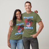 イーグルのあるアメリカ合衆国 Tシャツ (ユニセックス)