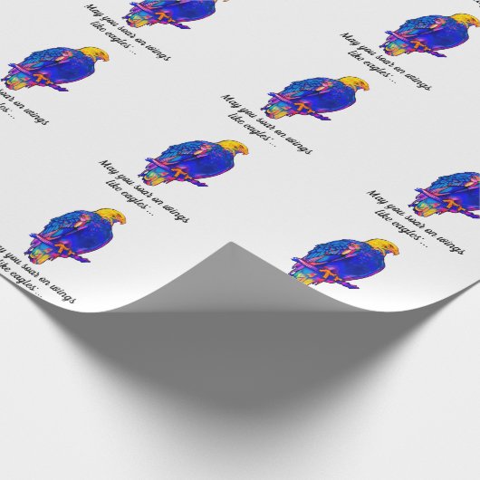 イーグルのような色のバイブル翼のイーグル ラッピングペーパー (角)