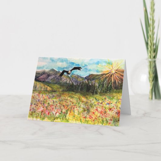 イーグルのように自由 サンキューカード (正面)