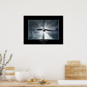 イーグルのビジョン霧の森の野生生物ファンタジーアート ポスター (キッチン)