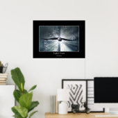 イーグルのビジョン霧の森の野生生物ファンタジーアート ポスター (ホームオフィス)