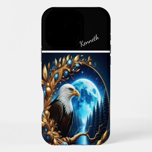 イーグルのムーンライト時計 iPhoneケース (裏面)