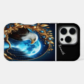 イーグルのムーンライト時計 iPhoneケース (裏面横)