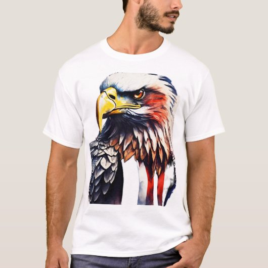 イーグルの強さ：自由の象徴 Tシャツ (正面)