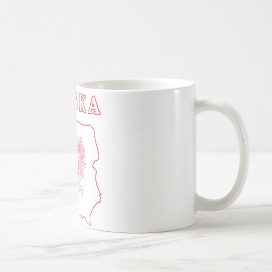 イーグルの赤いポルスカの地図 コーヒーマグカップ (右)