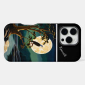 イーグルの黄金の月反射 iPhoneケース (裏面横)