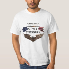 イーグルはっきりしたエンブレムティー – アメリカストロング，スタイル Tシャツ