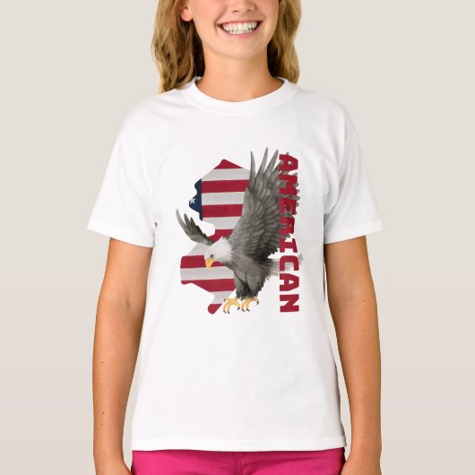 イーグルはっきりしたエンブレムティー Tシャツ (正面)