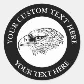 イーグルアイコンロゴカスタム文字 ラウンドシール (正面)
