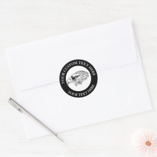 イーグルアイコンロゴカスタム文字 ラウンドシール