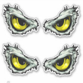 イーグルアイズ – 美しいラプターの鳥の目 シール (正面)
