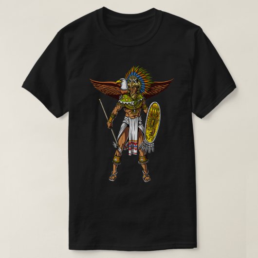 イーグルアステカウォリアー先住民メカン文明ミート Tシャツ (デザイン正面)
