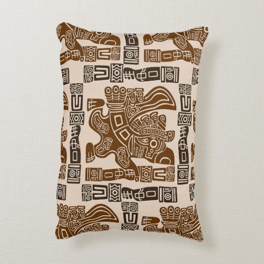 イーグルアステカウォリアー部族古代アート アクセントクッション
