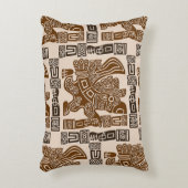 イーグルアステカウォリアー部族古代アート アクセントクッション (正面(垂直))