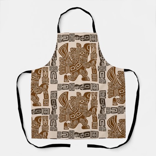 イーグルアステカウォリアー部族古代アート エプロン (正面)