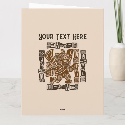 イーグルアステカウォリアー部族古代アート カード (裏面)