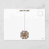 イーグルアステカウォリアー部族古代アート シーズンポストカード (裏面)