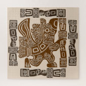 イーグルアステカウォリアー部族古代アート ジグソーパズル (縦)