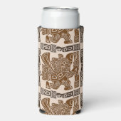 イーグルアステカウォリアー部族古代アート スリム缶クーラー (Seltzer正面)