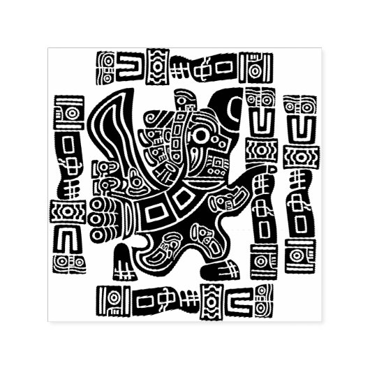 イーグルアステカウォリアー部族古代アート セルフインキングスタンプ (デザイン)