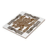 イーグルアステカウォリアー部族古代アート タイル (側面)