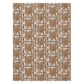 イーグルアステカウォリアー部族古代アート テーブルクロス (正面)