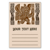 イーグルアステカウォリアー部族古代アート テーブルナンバー (裏面)