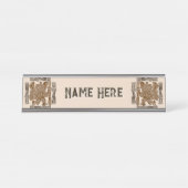 イーグルアステカウォリアー部族古代アート デスクネームプレート (正面)