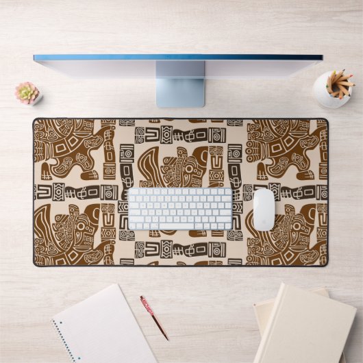 イーグルアステカウォリアー部族古代アート デスクマット (オフィス1)