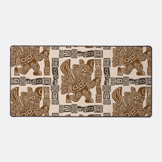 イーグルアステカウォリアー部族古代アート デスクマット (正面)