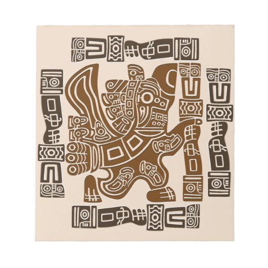 イーグルアステカウォリアー部族古代アート ノートパッド (正面)