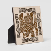 イーグルアステカウォリアー部族古代アート フォトプラーク (正面)