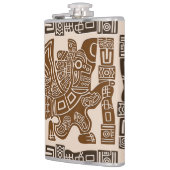 イーグルアステカウォリアー部族古代アート フラスク (左)