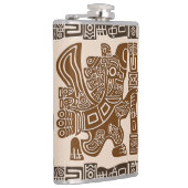 イーグルアステカウォリアー部族古代アート フラスク (右)