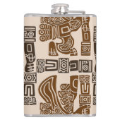 イーグルアステカウォリアー部族古代アート フラスク (裏面)