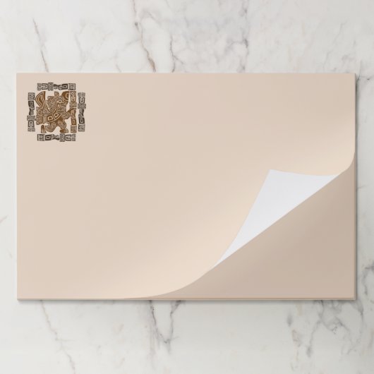 イーグルアステカウォリアー部族古代アート ペーパーパッド (折り畳み)