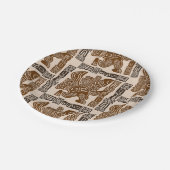 イーグルアステカウォリアー部族古代アート ペーパープレート (アングル)