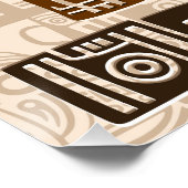 イーグルアステカウォリアー部族古代アート ポスター (コーナー)