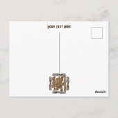 イーグルアステカウォリアー部族古代アート ポストカード (裏面)