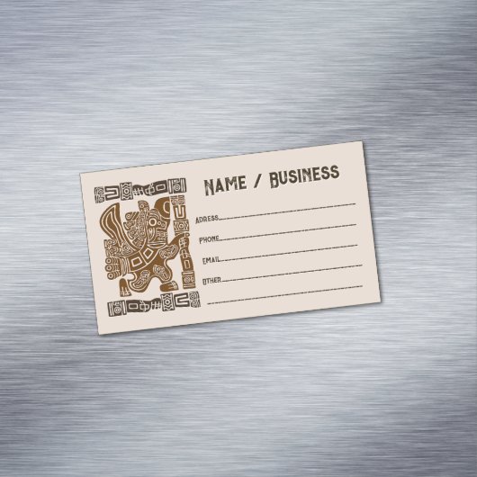 イーグルアステカウォリアー部族古代アート マグネット名刺 (インサイチュ)